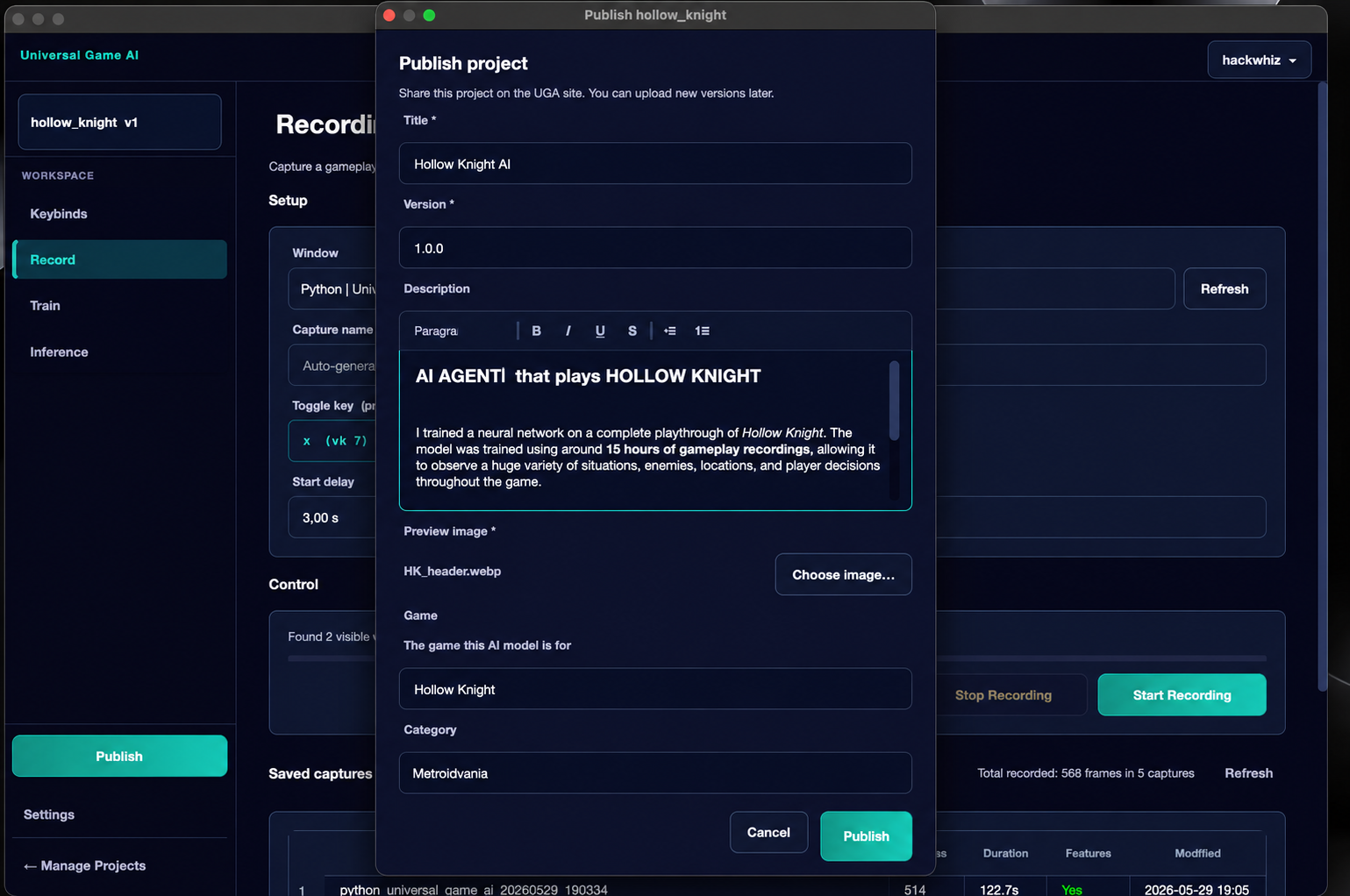 Publish project